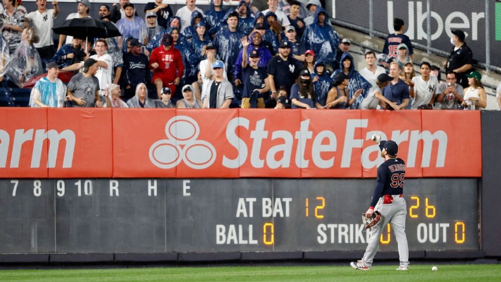 The fan who threw the ball and hit Alex Verdugo at Yankee Stadium is banned for life on MLB fields